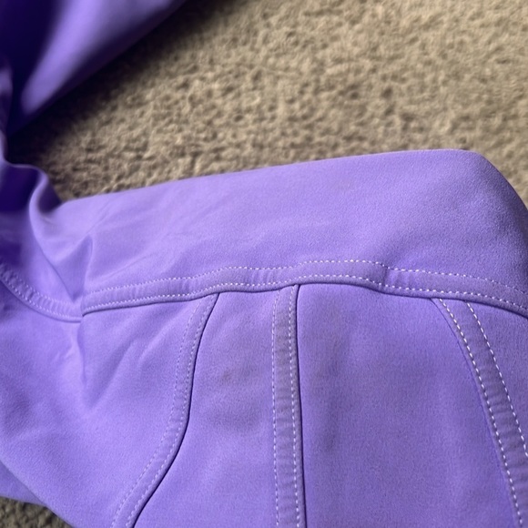 Lululemon Escapade Purple Grey Zip Up Midweight Hooded Fur Lined Coat - Picture 11 of 12